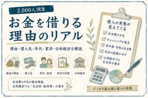 2,000人調査「お金を借りる理由のリアル」｜借金の理由は生活費の不足が最多